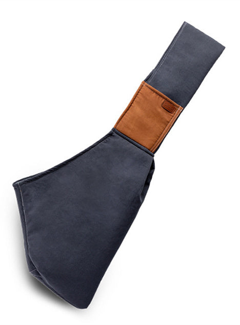 Sac à bandoulière bicolore coloris bleu vert - matière coton