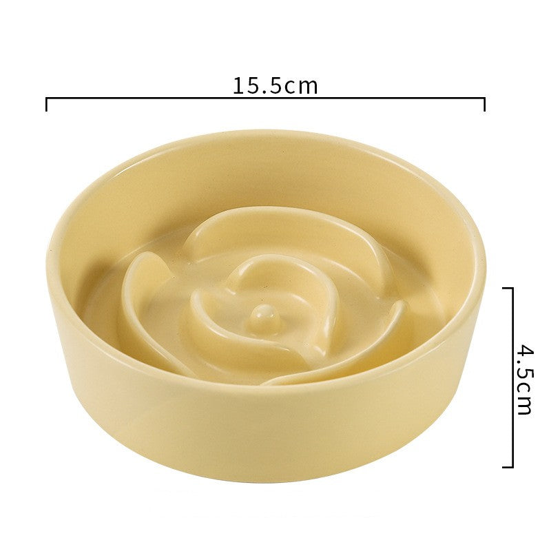 Gamelle anti-glouton céramique coloris beige