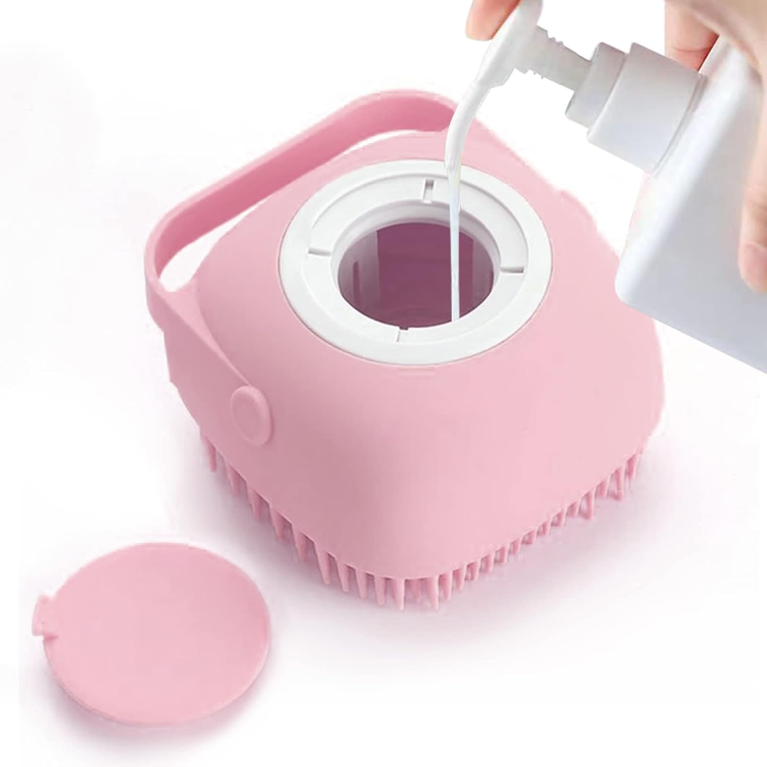 Brosse bain silicone réservoir remplissage facile