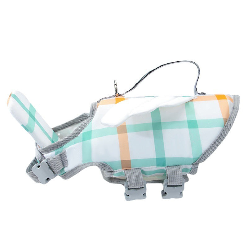 Gilet de sauvetage pour chien coloris blanc et jaune