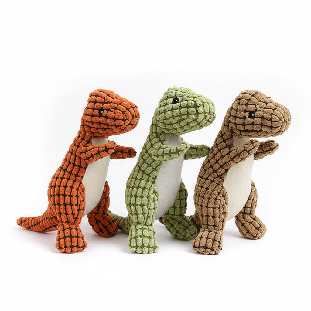 Jouet peluche dinosaure sonore résistant couineur
