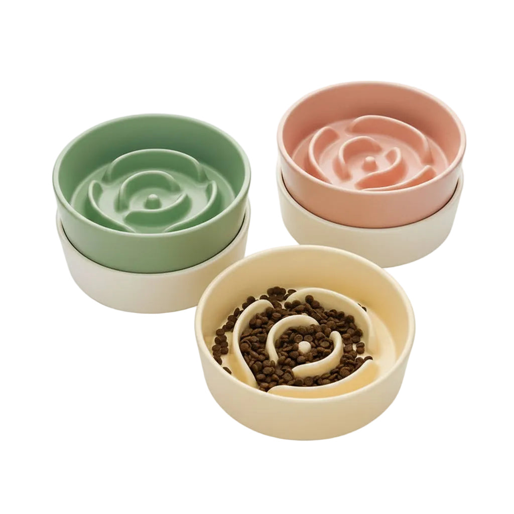 Gamelle anti-glouton céramique alimentation lente