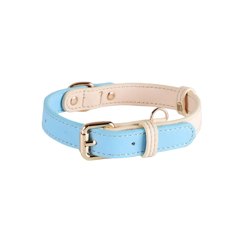 Collier en cuir bicolore coloris disponibles