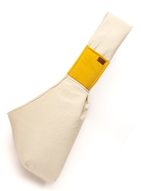 Sac à bandoulière bicolore coloris jaune - coton souple
