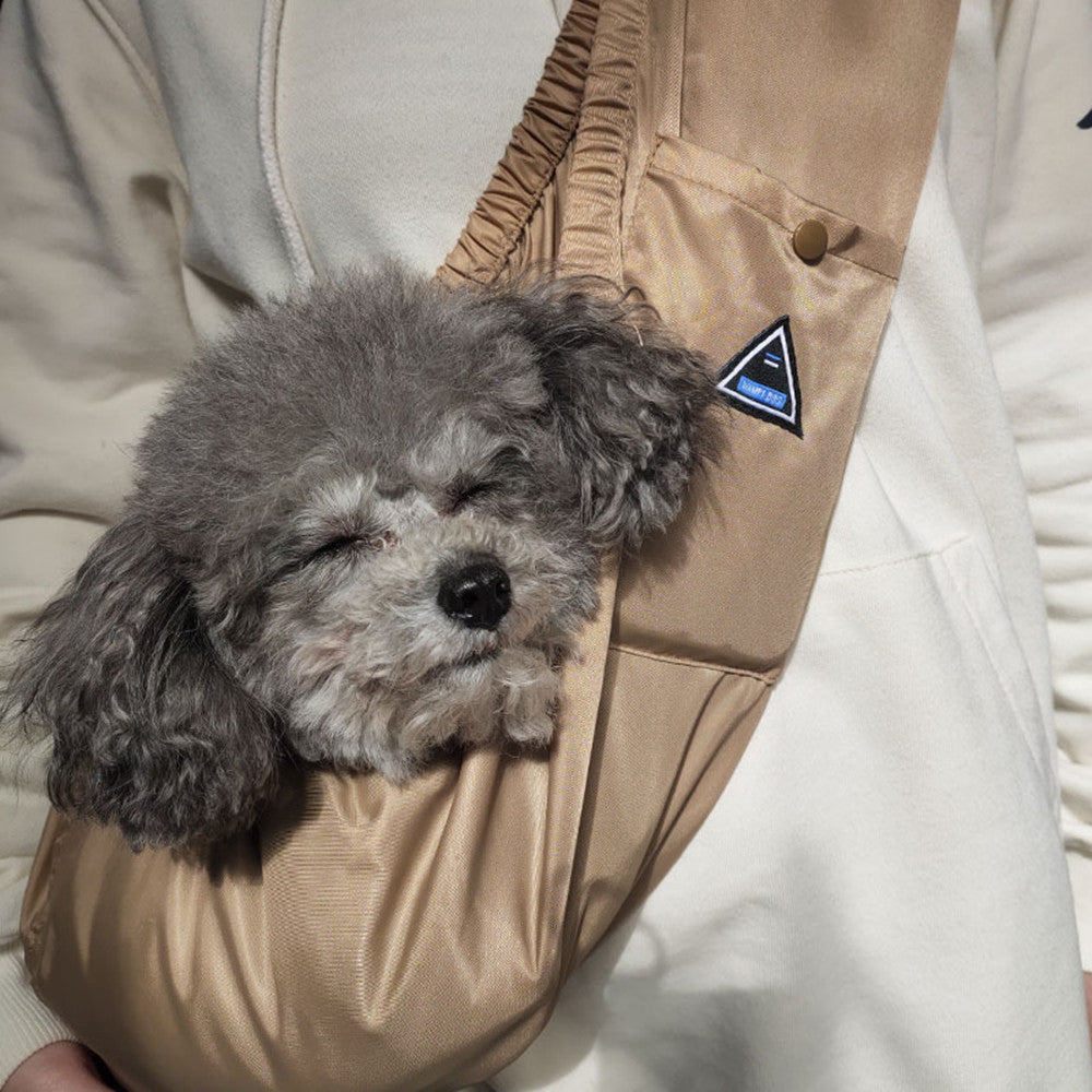 Sac à bandoulière léger pour chat et chien - vue principale coloris marron
