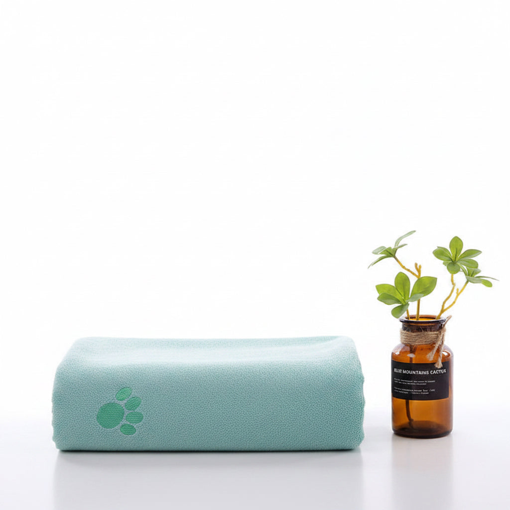 Serviette microfibre coloris vert