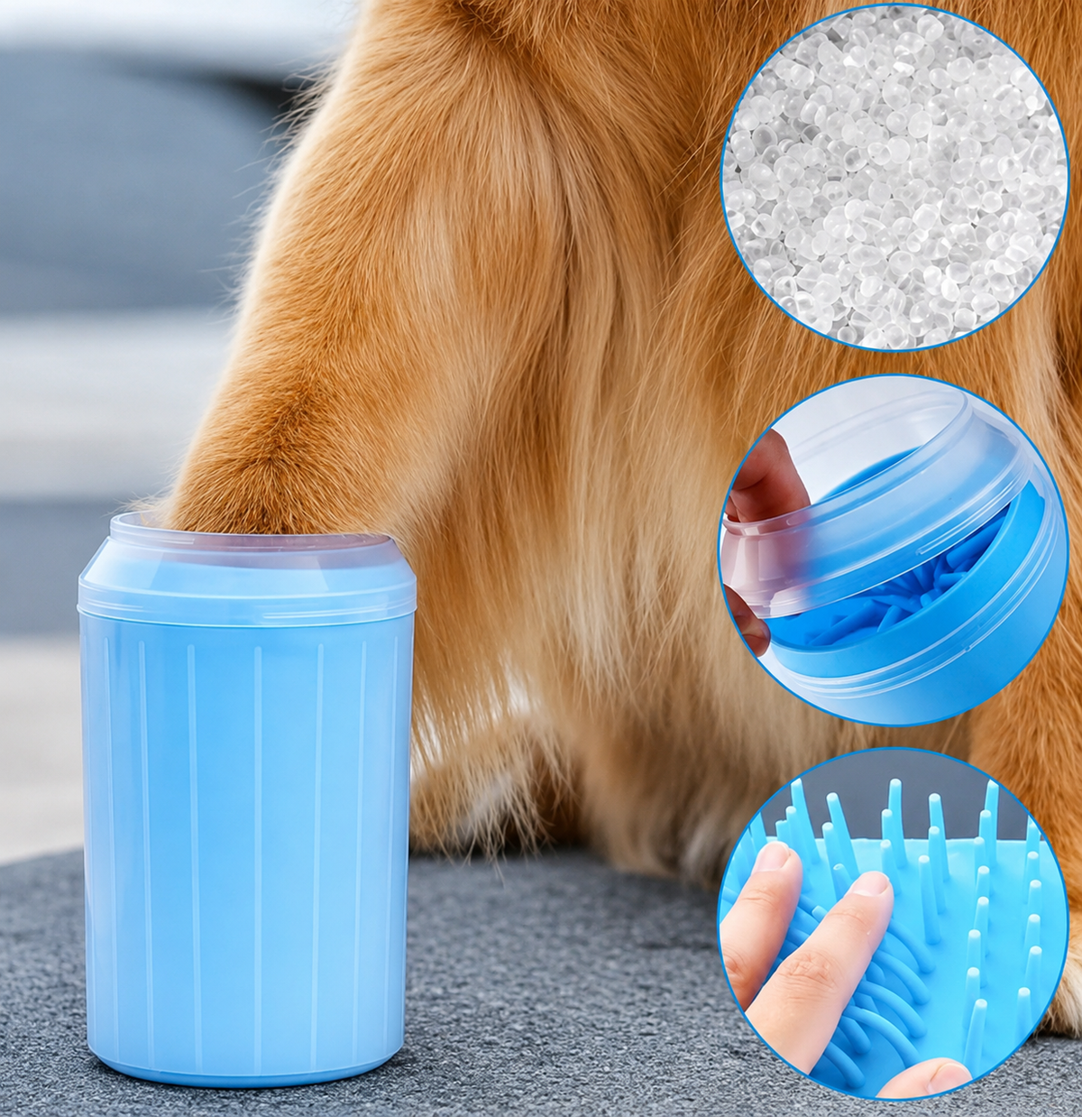 Gobelet Nettoyeur de Pattes pour Chien et Chat
