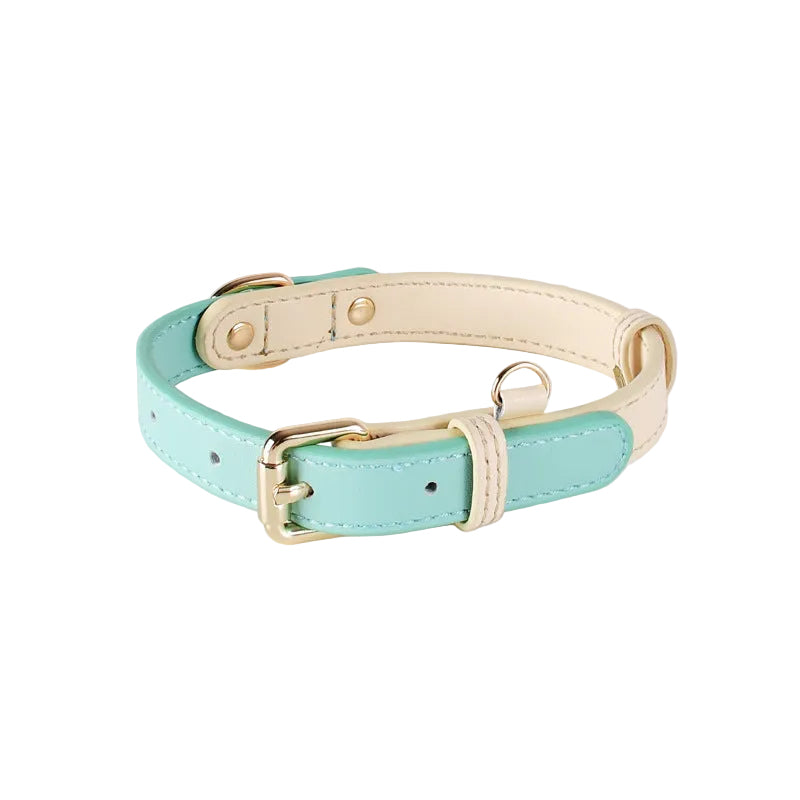 Collier en cuir bicolore tailles S M L
