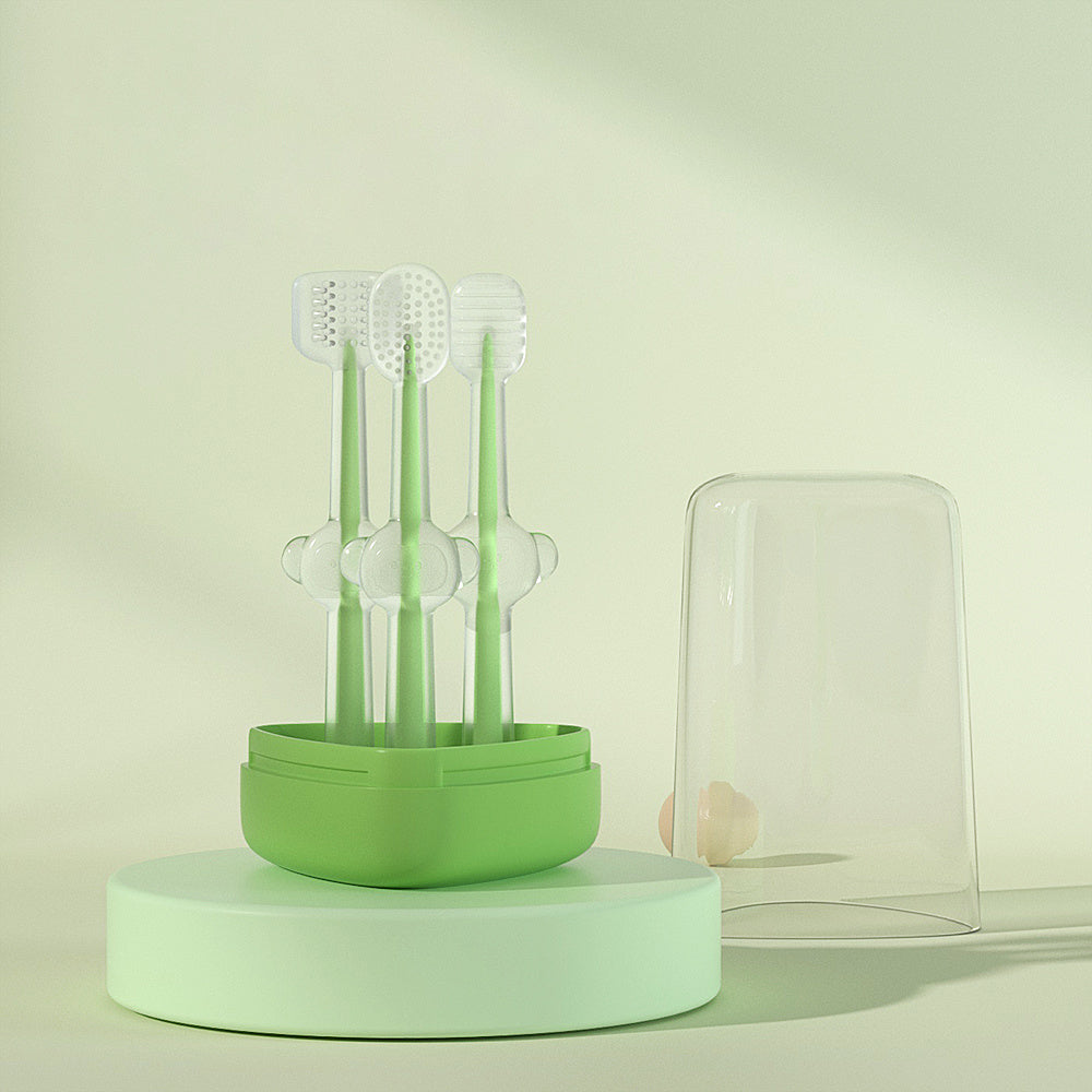 Brosse dents silicone élimination tartre