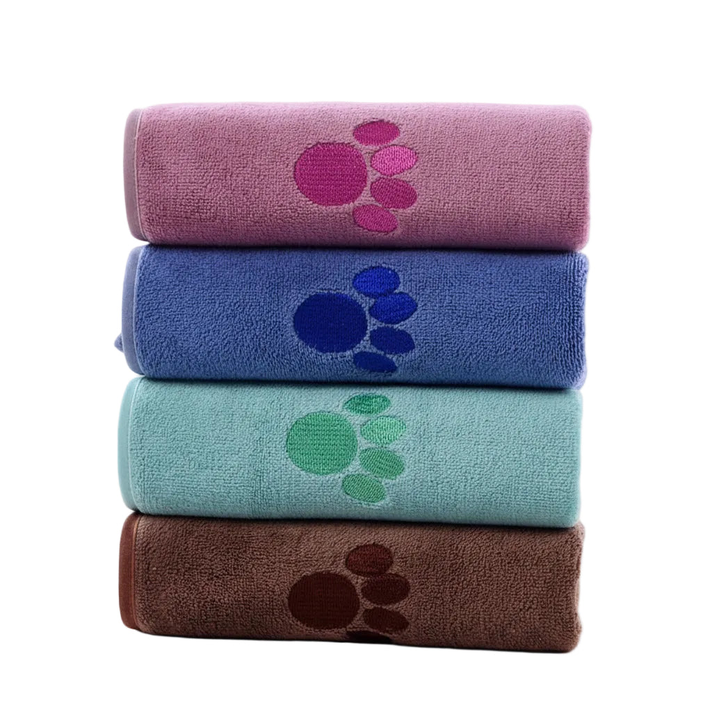 Serviette microfibre séchage rapide motif pattes