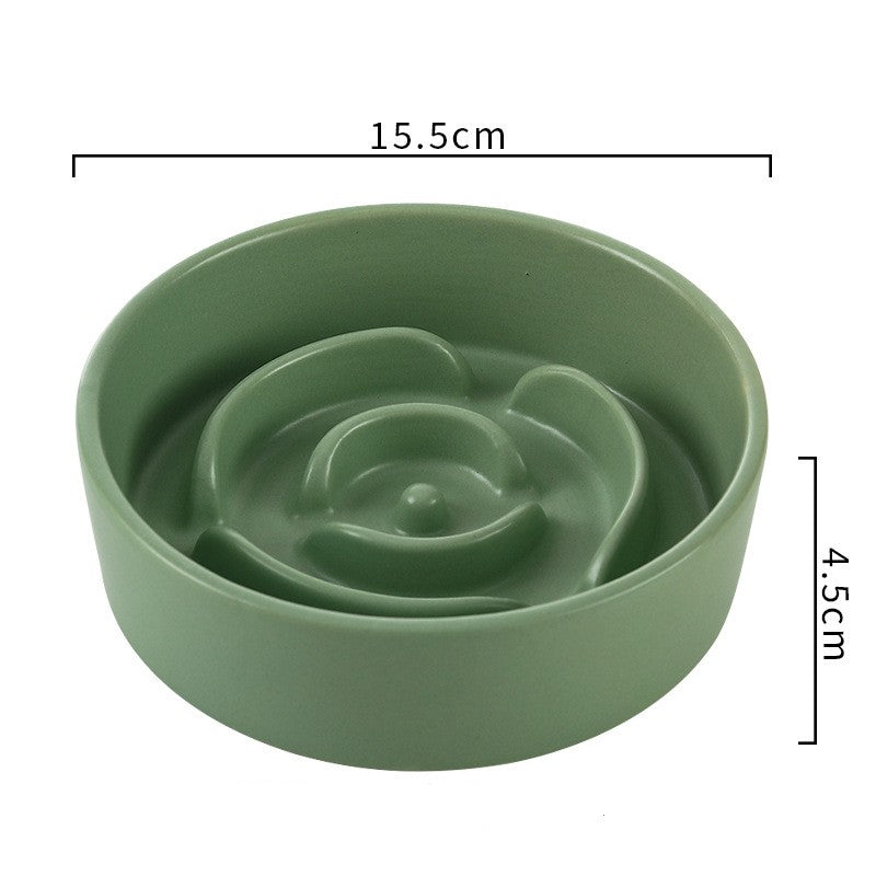 Gamelle anti-glouton céramique coloris vert