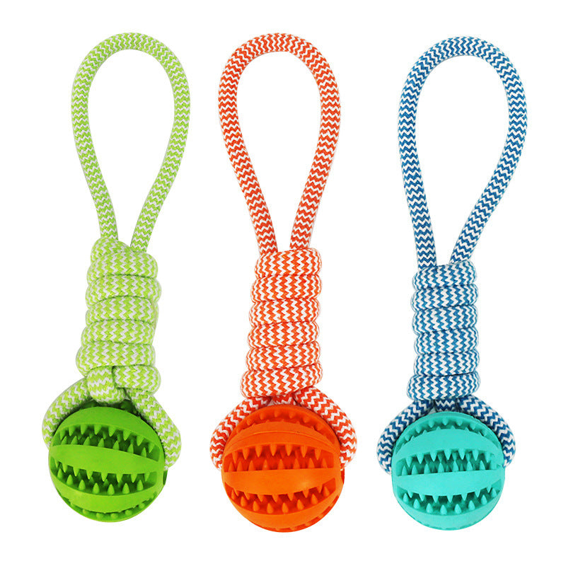 Balle interactive corde caoutchouc tire-la-corde