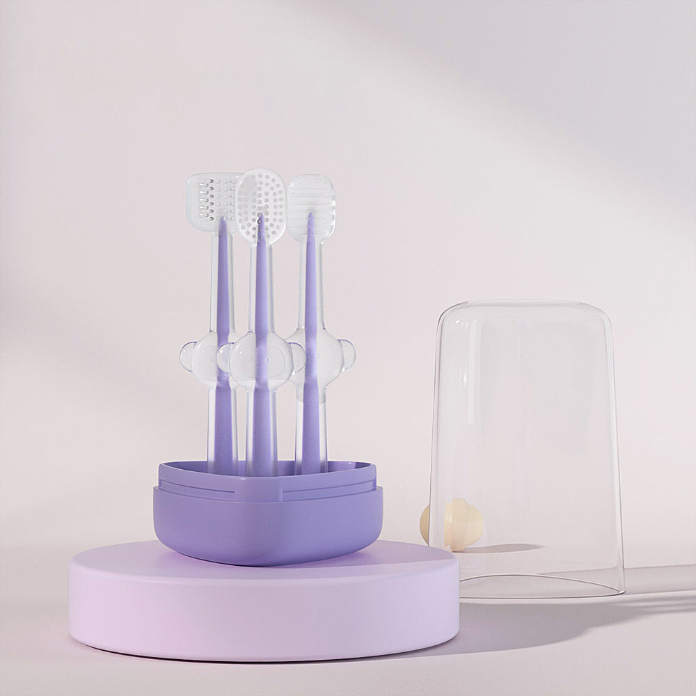 Brosse dents silicone coloris violet